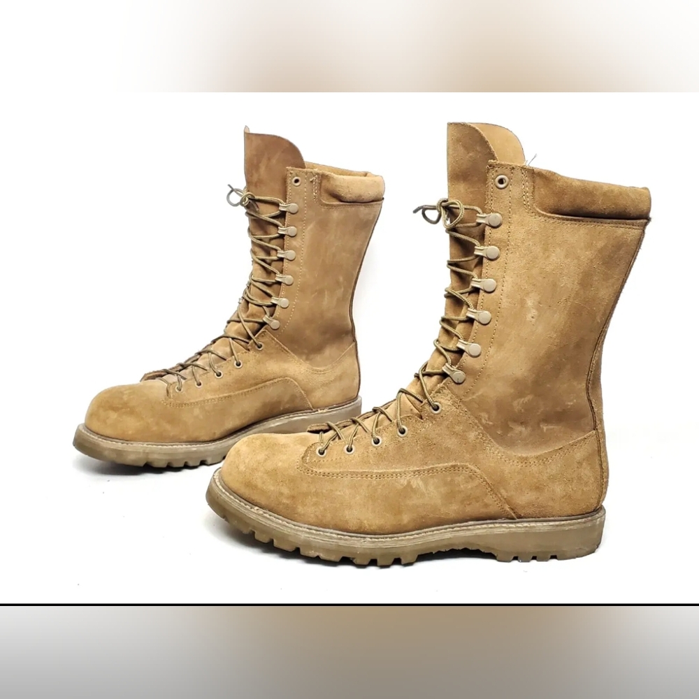 Vibram Men's Tan Combat Boots - Picture 3 of 10